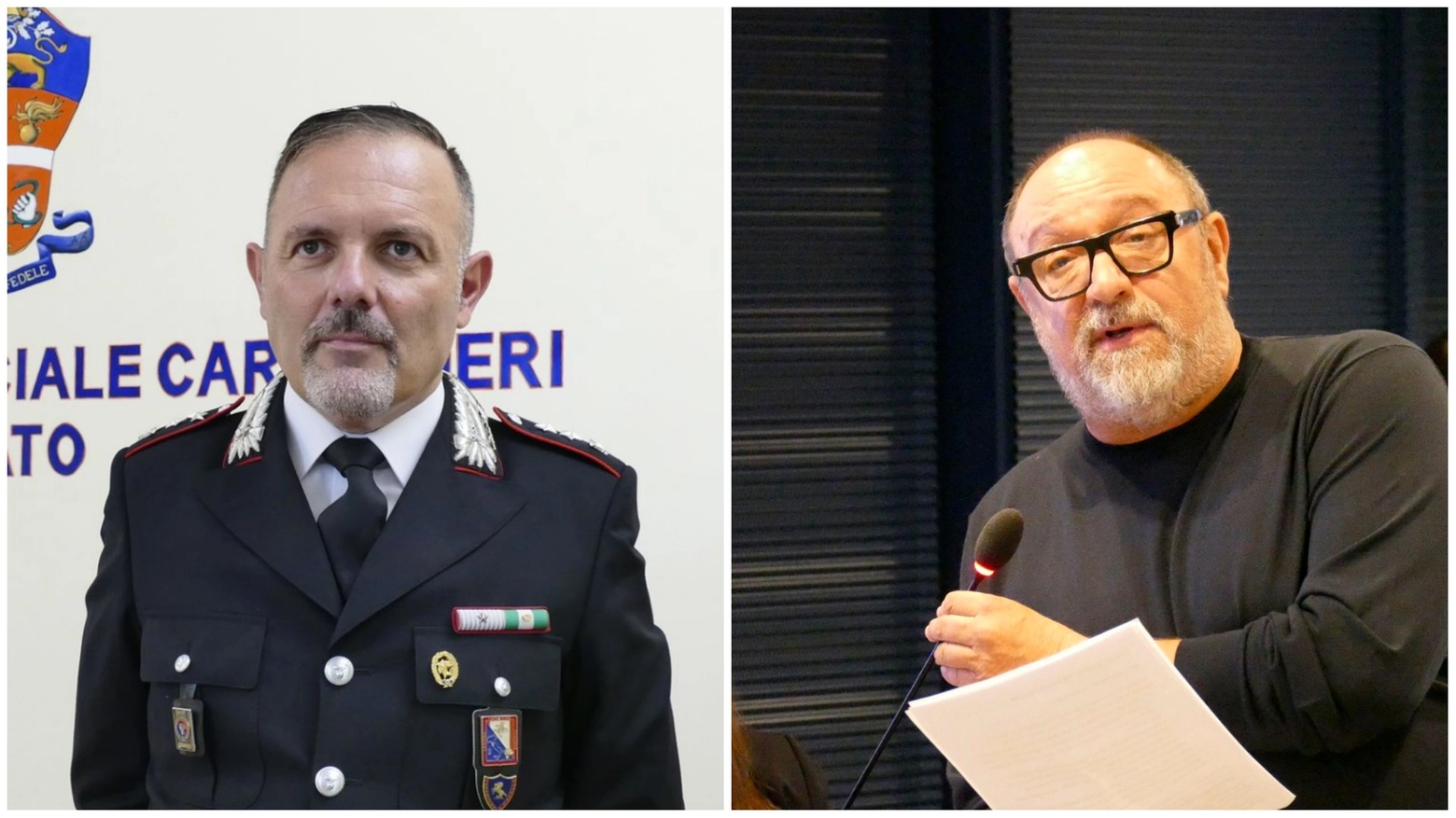 Da sinistra il tenente colonnello Sergio Turini e l'imprenditrore Riccardo Matteini Bresci