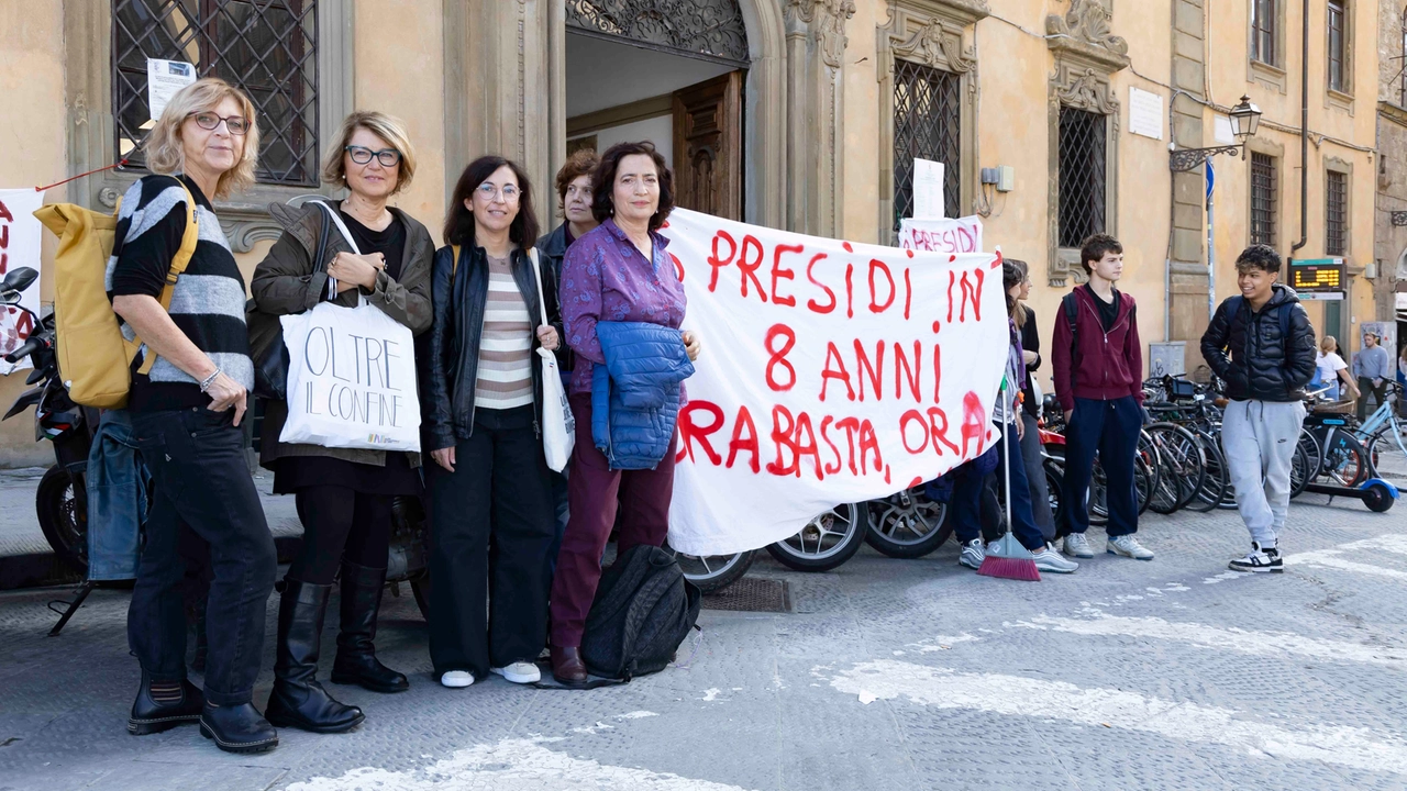 Firenze, Liceo Machiavelli Capponi, sit-in docenti e studenti (New Press Photo)