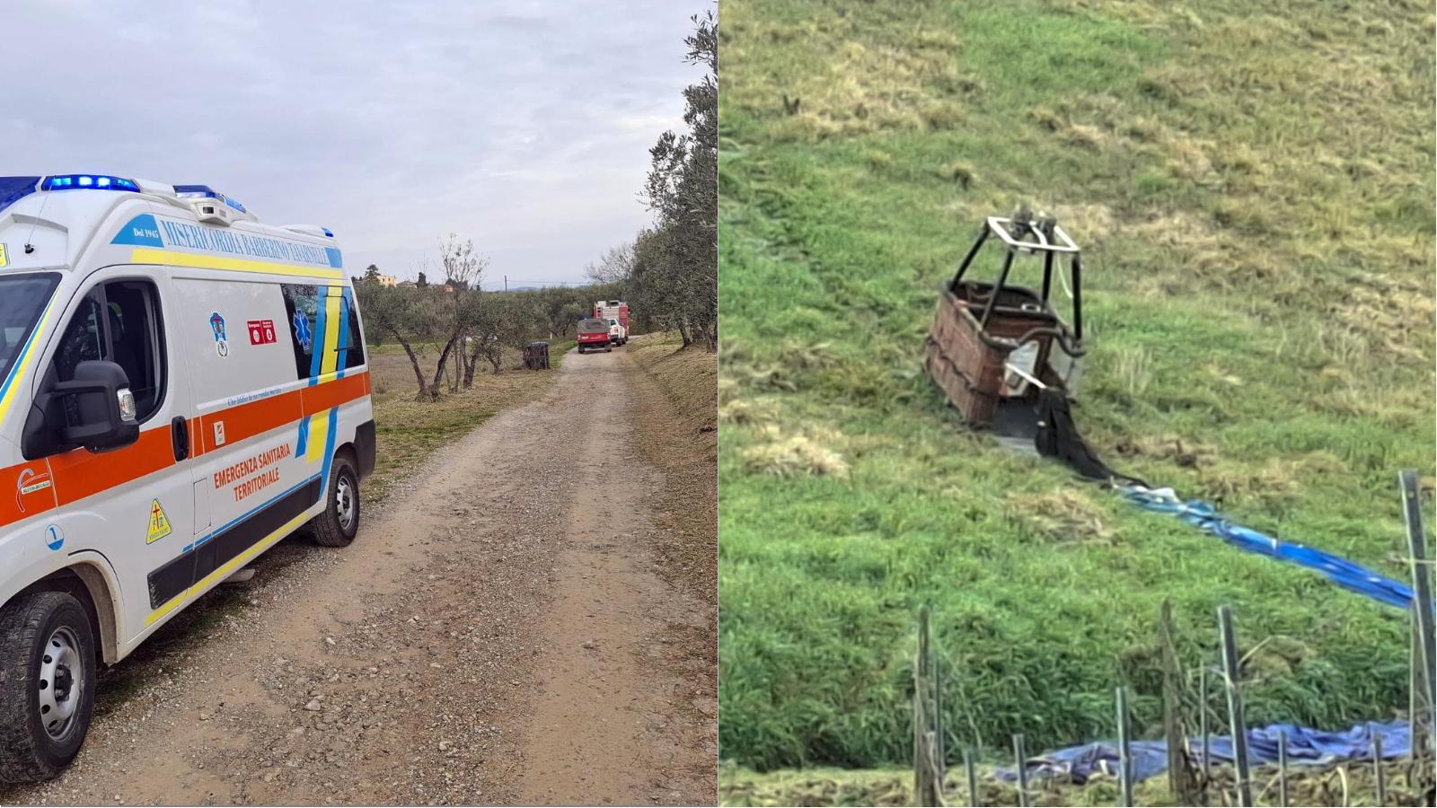 Mongolfiera in difficoltà, brusco atterraggio e paura a bordo. Due feriti