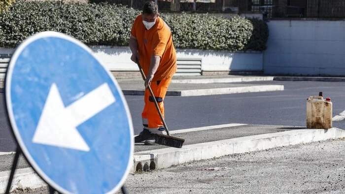 Cantiere stradale (Foto Ansa)