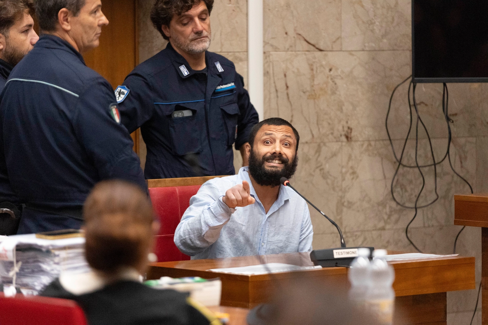 Gianluca Paul Seung in aula (Foto Enrico Mattia Del Punta)