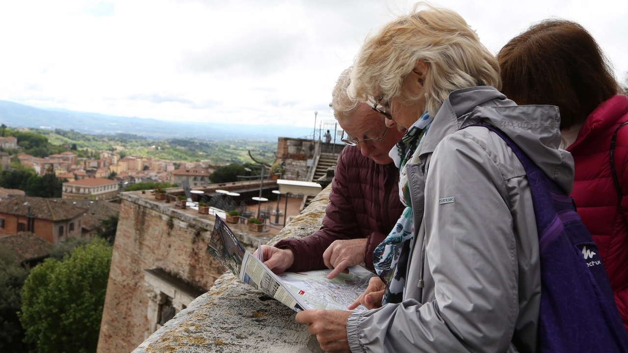 Turisti a Perugia