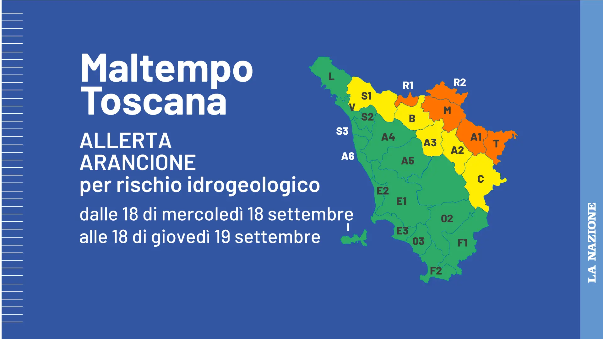 Allerta meteo arancione in Toscana: possibili piogge molto forti e disagi, le zone interessate