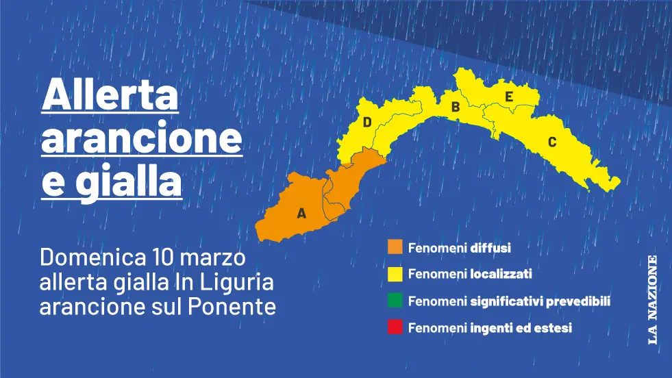 Allerta Meteo Gialla In Liguria, Arancione Sul Ponente