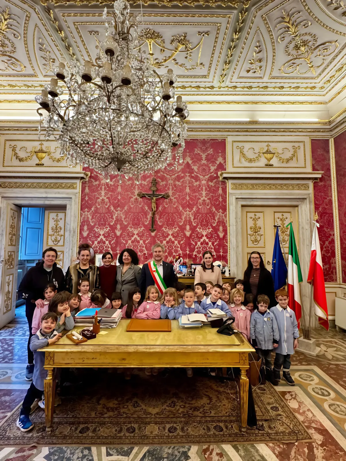 I piccoli de “Il Giardino“ a Palazzo Orsetti. E’ la tappa “C“ dell’Alfabeto di Lucca