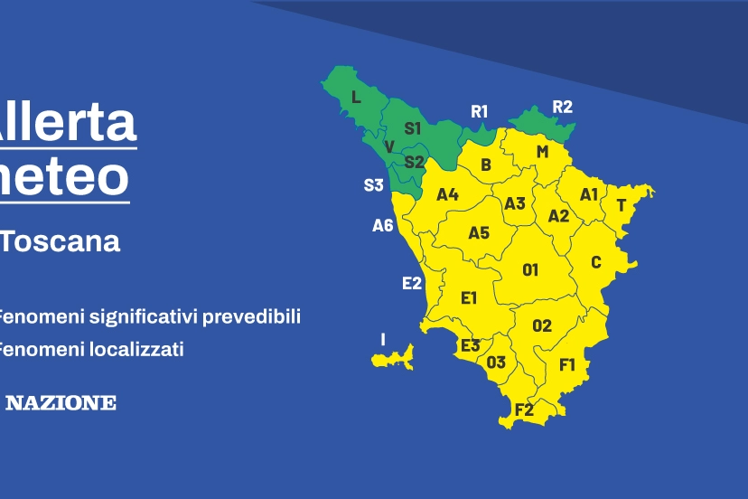 Allerta gialla in buona parte della Toscana per sabato 19 ottobre