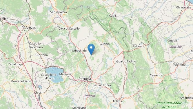 Terremoto, lieve scossa nella notte in Umbria: magnitudo 2.5