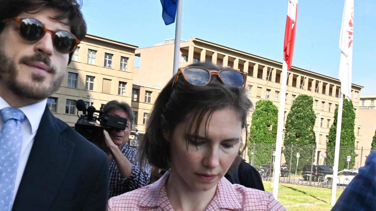 Amanda Knox a Firenze in occasione del processo di appello in cui è stata condannata per calunnia