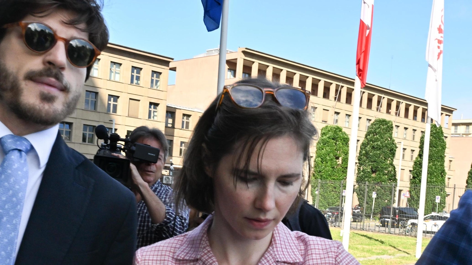 Amanda Knox a Firenze in occasione del processo di appello in cui è stata condannata per calunnia