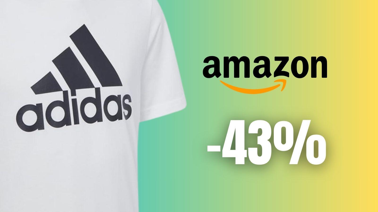 Traspirante, leggera e dal look inconfondibile: sportiva e casual allo stesso tempo, SUPER SCONTO sulla t-shirt Adidas