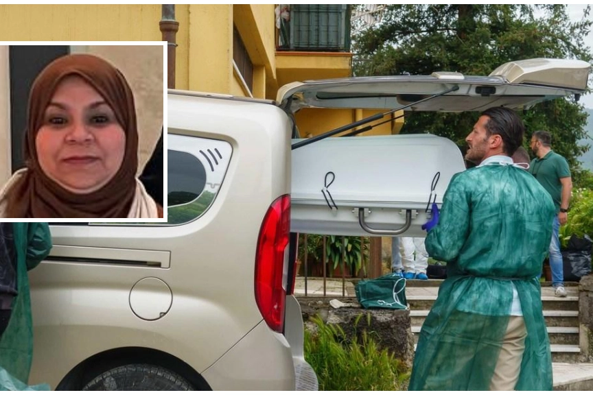 Saida Hammouda, 47 anni, e il trasferimento della salma dalla casa dell'omicidio a medicina legale