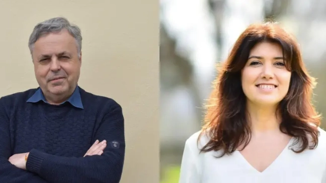 Leonardo Romagnoli e Cristina Becchi: i due si sfidano per la poltrona di primo cittadino a Borgo San Lorenzo