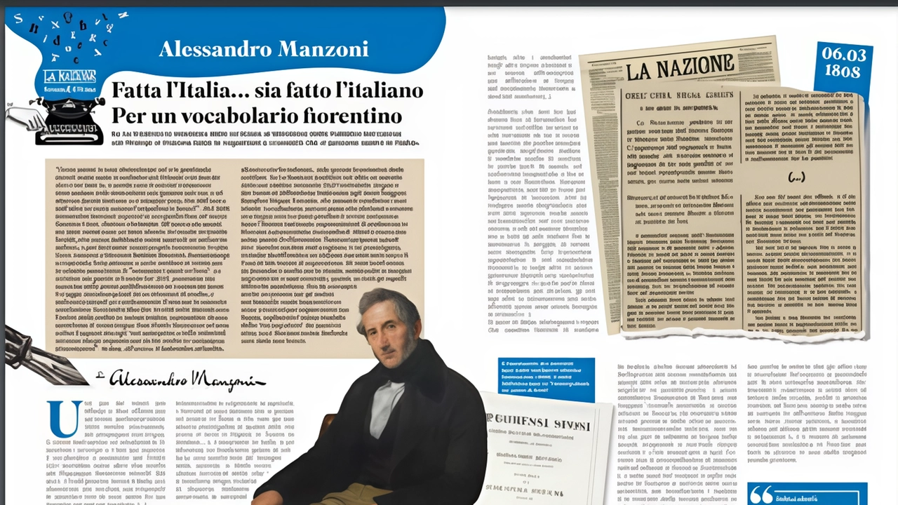 La pagina dedicata ad Alessandro Manzoni