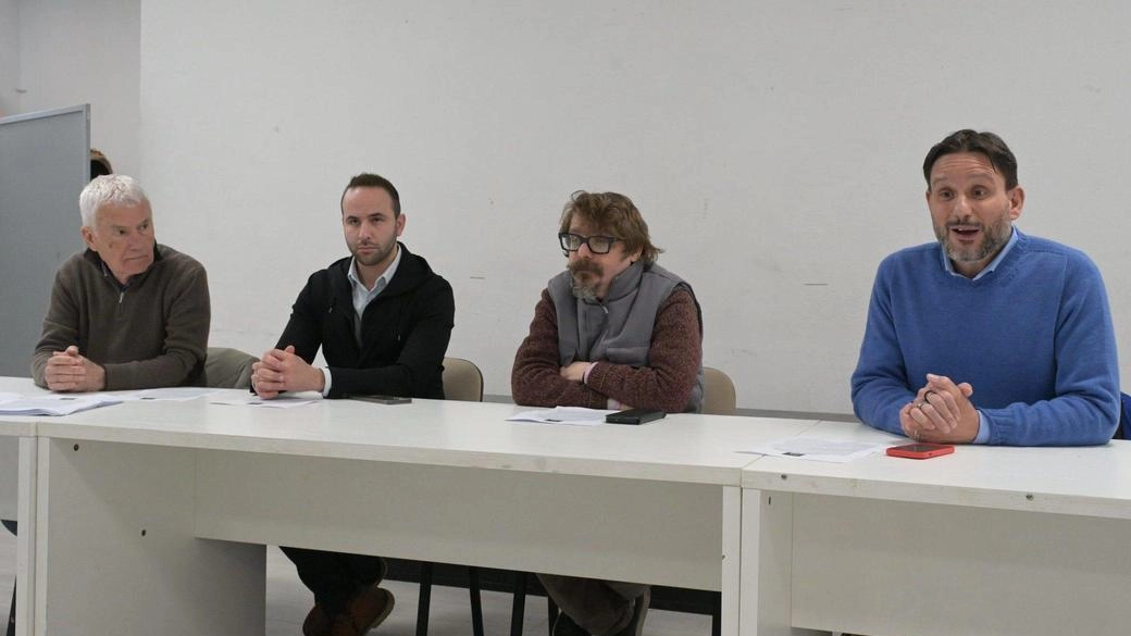 Un momento. della conferenza stampa di presentazione del comitato “Rsa futuro e speranza“ (foto Alcide)