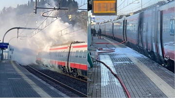 Lastra a Signa, treno in fiamme e paura sul convoglio