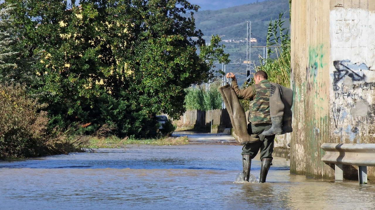 La prima alluvione il due novembre per la rottura dell’argine dell’Agna; la seconda due giorni dopo (foto Acerboni)