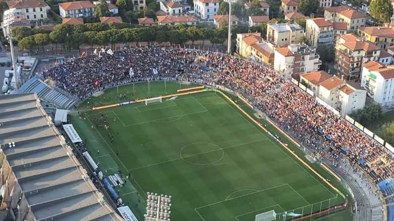 L’Arena Garibaldi in una veduta area (foto d’archivio)