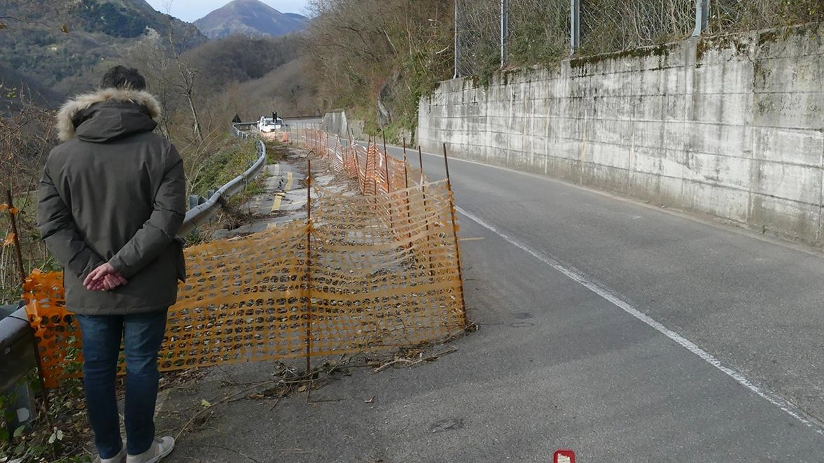 Una panoramica della Statale 12, dell’Abetone e del Brennero. nel mese di novembre 2024 quando si verificò il primo smottamento