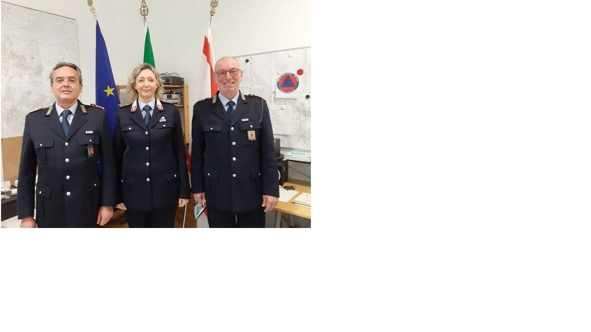 La comandante della Municipale Cappelli e gli ispettori Grossi e Melani