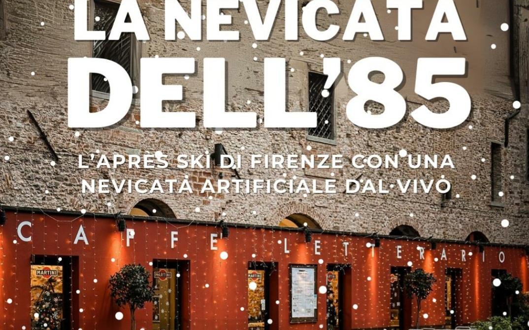 Firenze, una nevicata artificiale sulle Murate