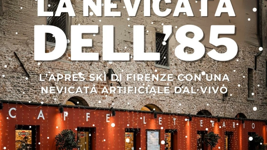 Firenze, una nevicata artificiale sulle Murate