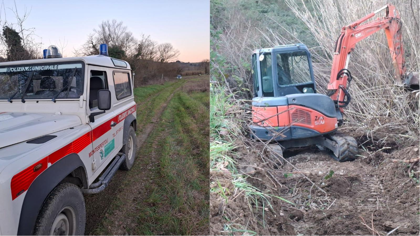 Cane intrappolato nella tana di una volpe, volontari e vigili del fuoco al lavoro per salvarlo