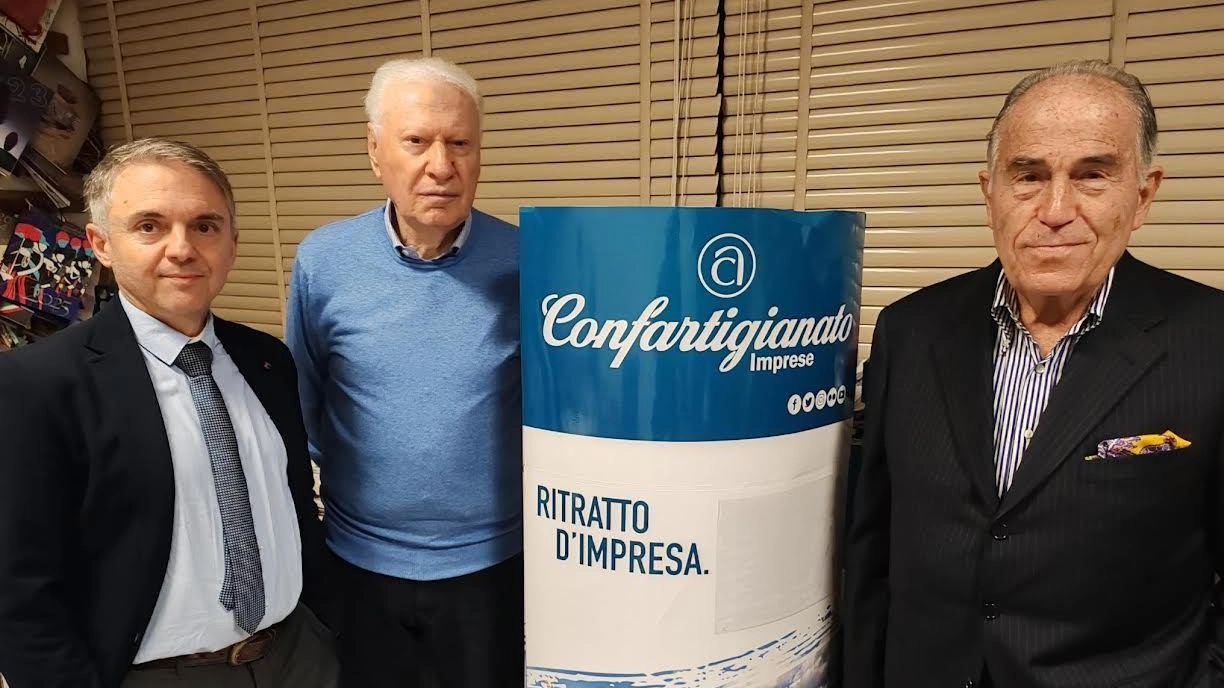 Il presidente Mario Cerri con il vice segretario Gabriele Carapelli e il segretario Marcello Alessandri