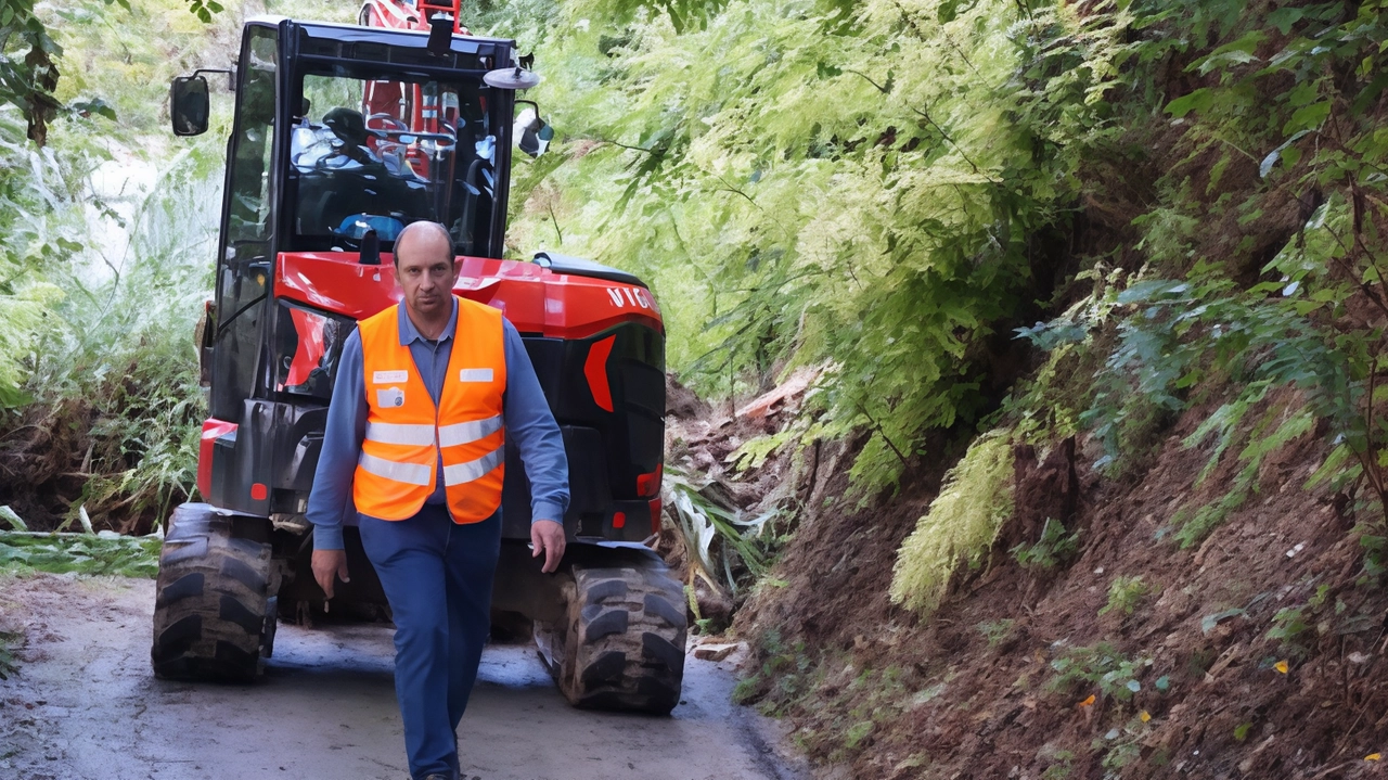 Il sindaco Daniele Vanni fa il punto sullo stato d’avanzamento del cantiere. Per il momento la carreggiata sarà percorribile solo a senso unico alternato.