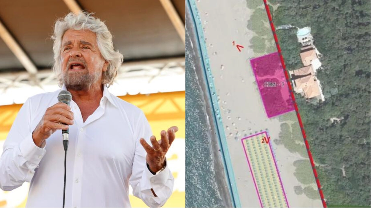 Beppe Grillo e il tratto di spiaggia al centro delle polemiche