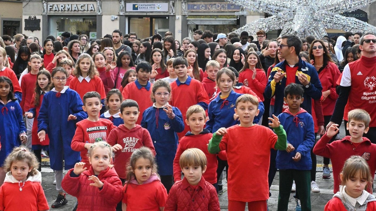 Special Olympics . Flash mob in S.Michele