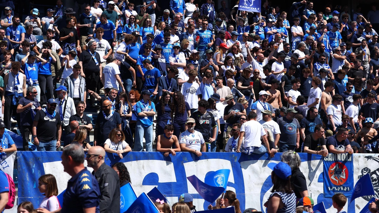 La partita fra l’Empoli e la Juventus ha fatto registrare il ’tutto esaurito’ allo stadio Carlo Castellani-Computer Gross Arena