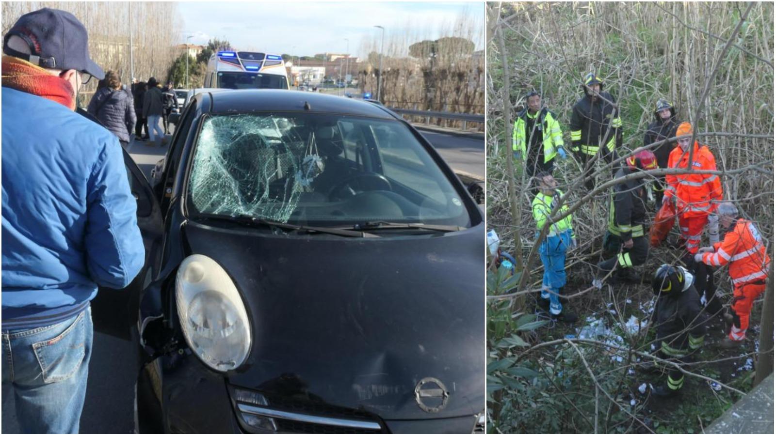 Giovane precipita dal cavalcavia: investito da un’auto, poi il tragico volo. E’ grave