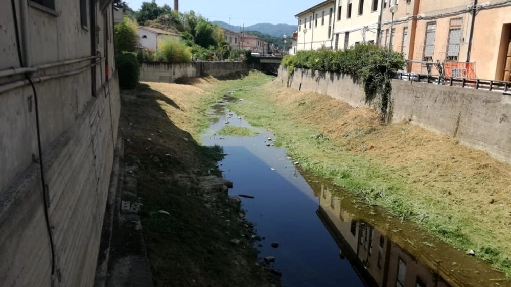 Il torrente Dogana a Montevarchi