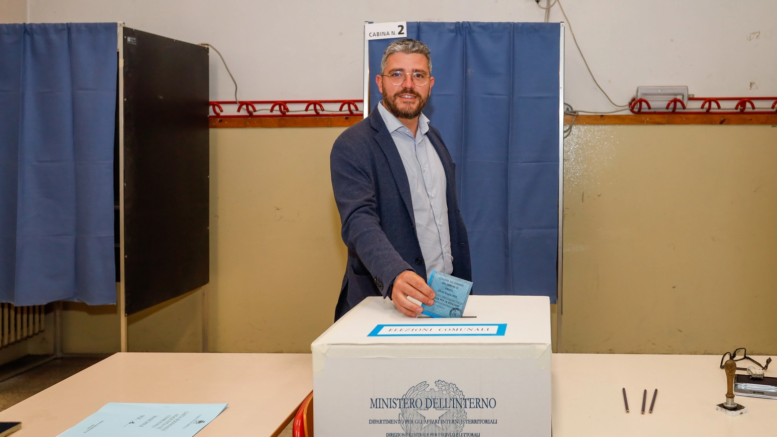 Ballottaggio Empoli, il voto del candidato Leonardo Masi (Foto Germogli)