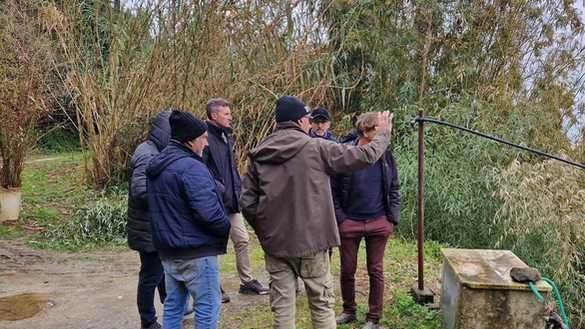 La visita del vice. presidente del Consorzio di bonifica Andrea Cella sule colline del Candia