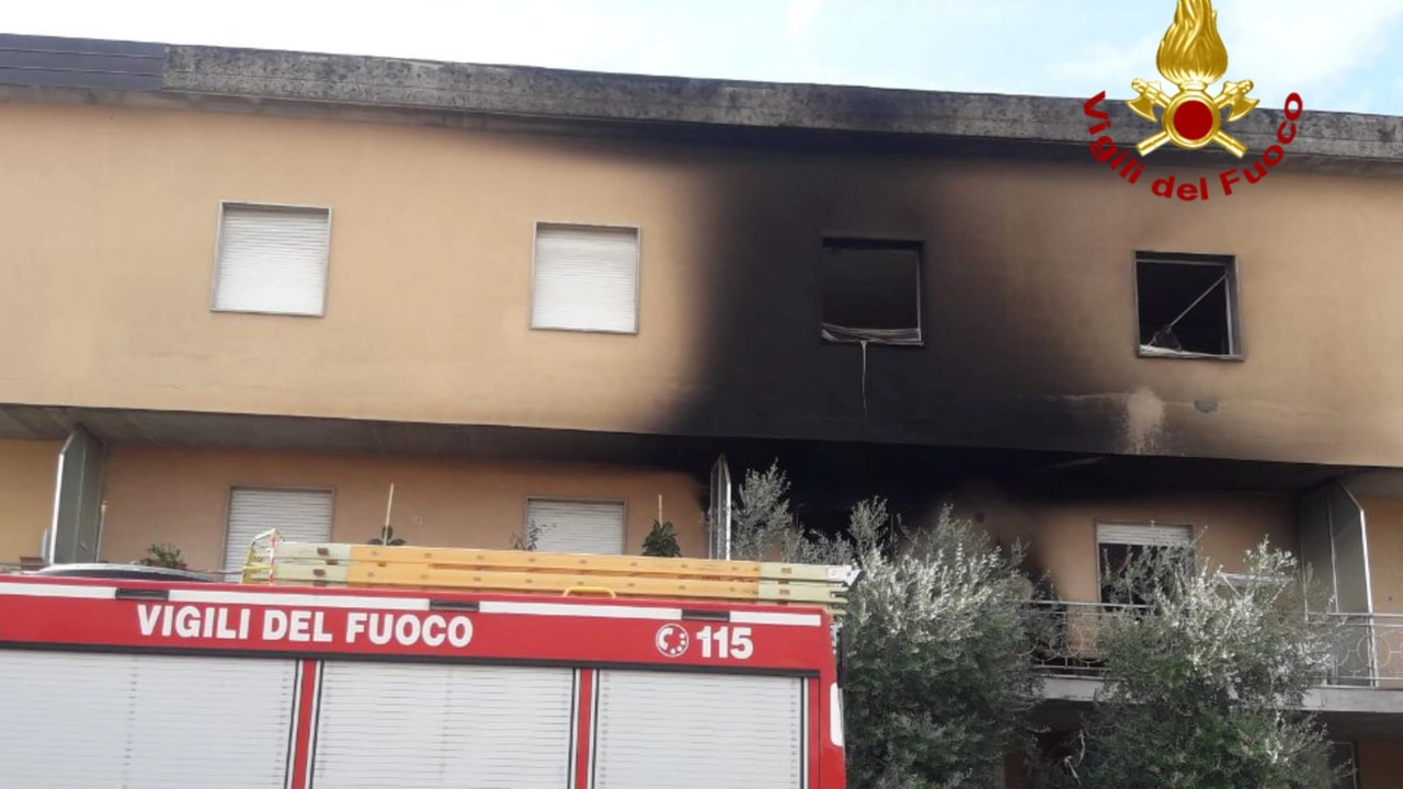 I vigili del fuoco intervenuti sul posto