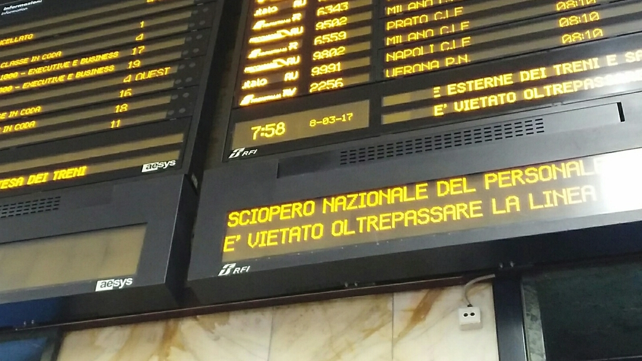 Sciopero in Toscana il 25 e 26 gennaio, quali sono i treni garantiti