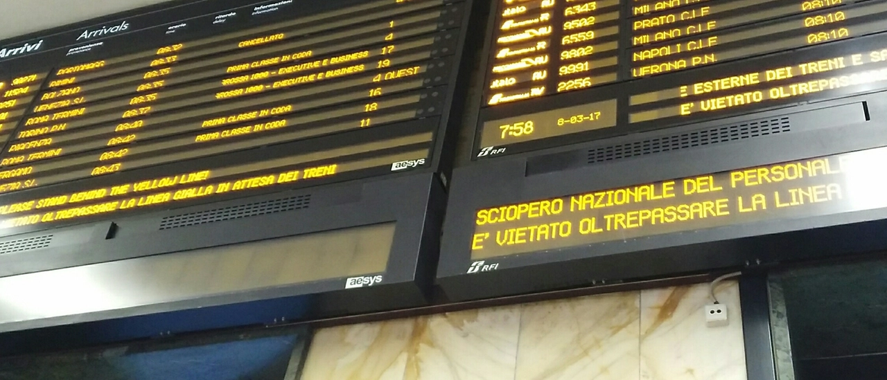 Sciopero in Toscana il 25 e 26 gennaio, quali sono i treni garantiti