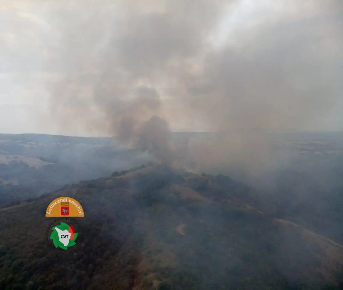 Scansano, incendio a Colle Fagiano