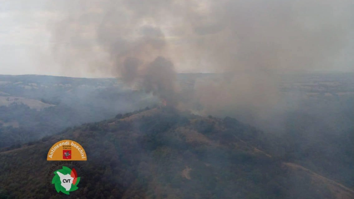 L'incendio a Scansano