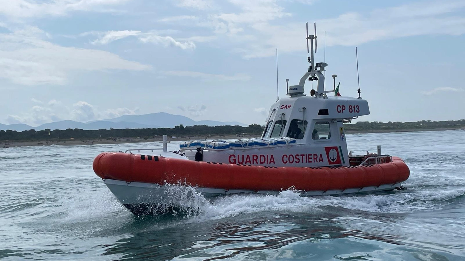 Una motovedetta della guardia costiera