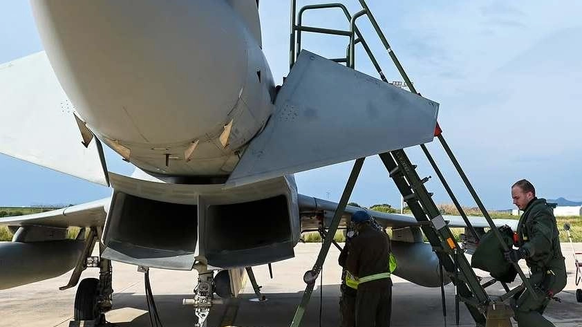 Uno degli «Eurofighter» che hanno preso parte all’esercitazione «Typhoon Flag»