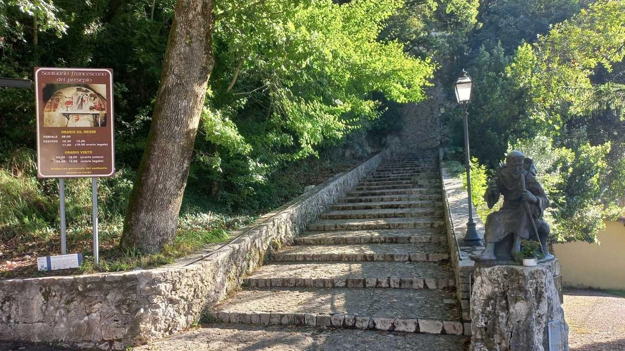 La scalinata dell’eremo di Greccio