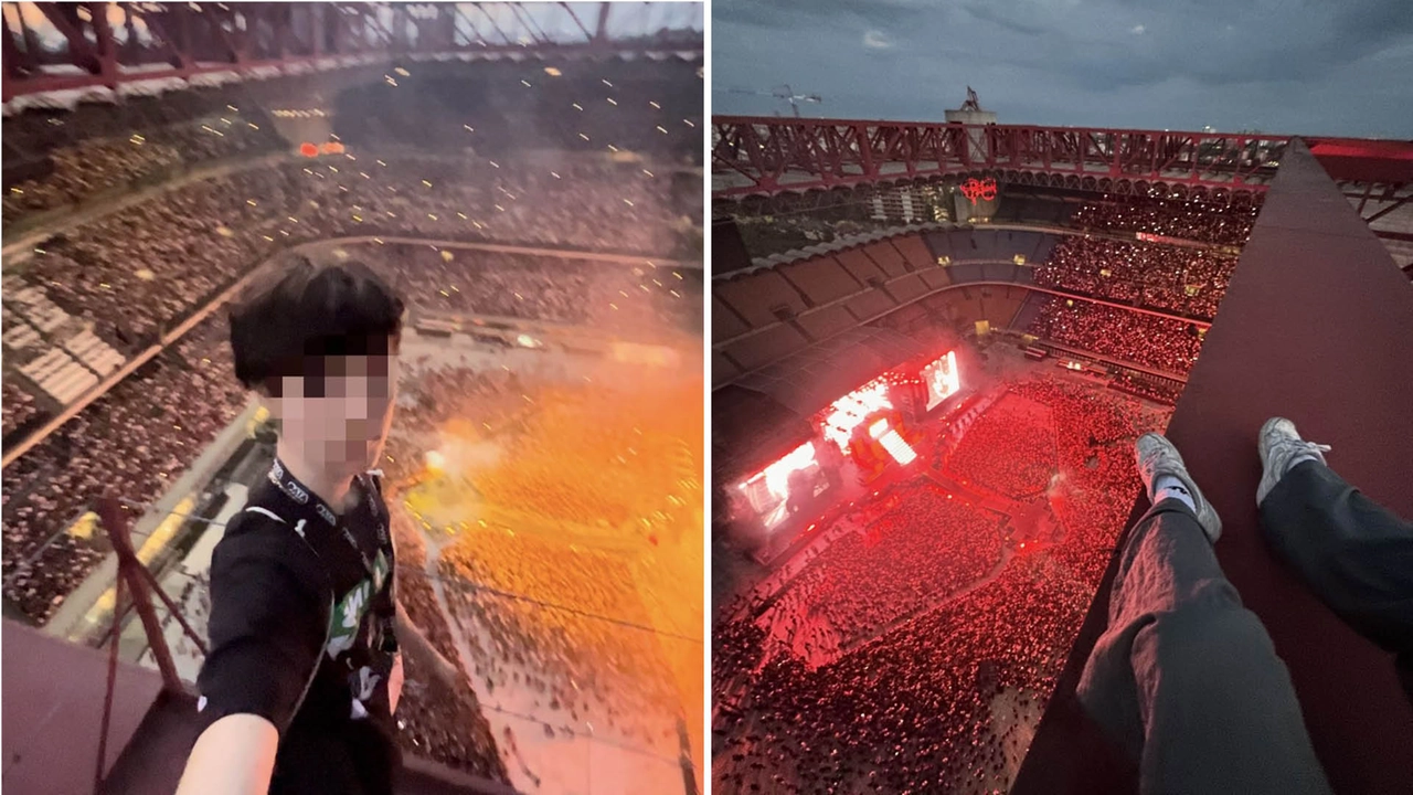 Il post condiviso dalle travi del Meazza durante il concerto di Sfera Ebbasta