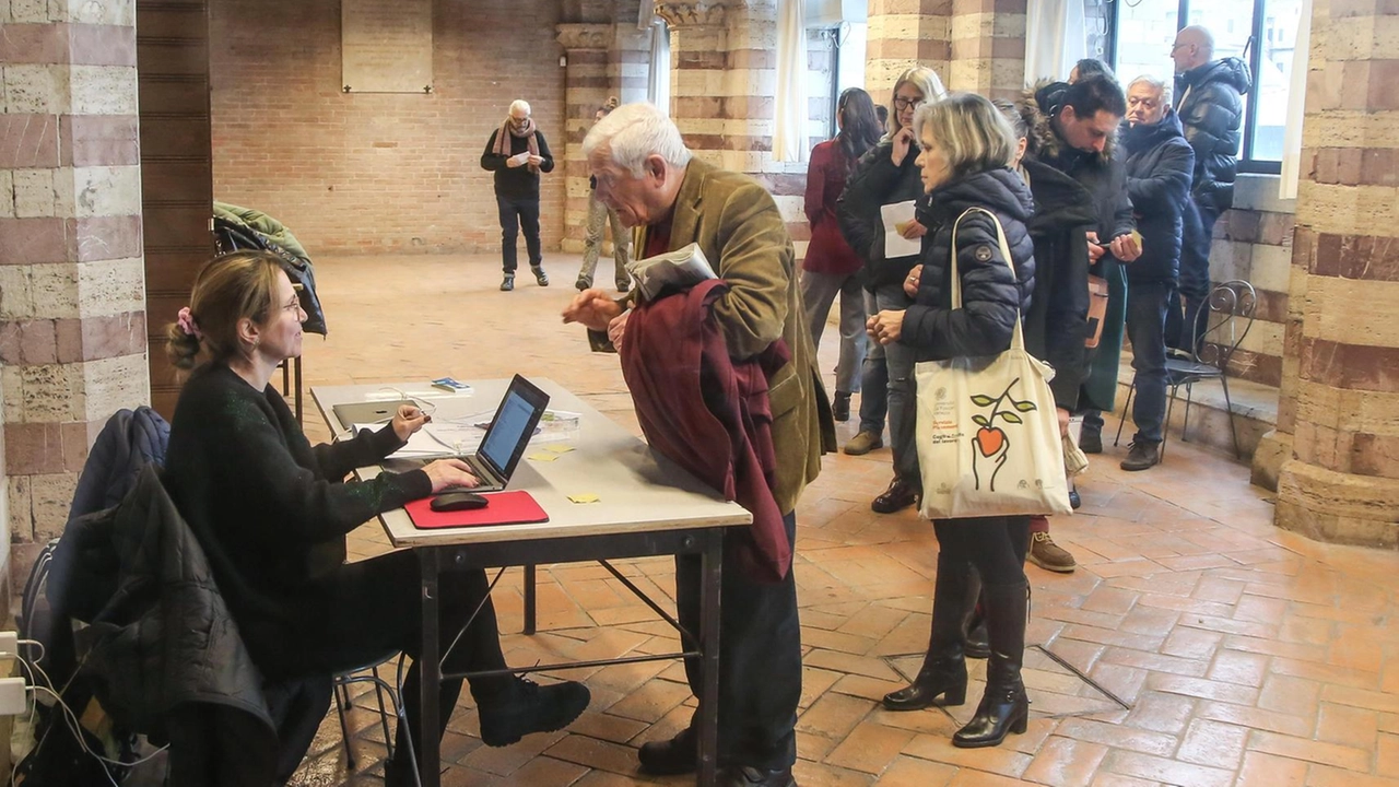 Un momento del casting che si è svolto venerdì a Perugia per il film di Francesca Archibugi