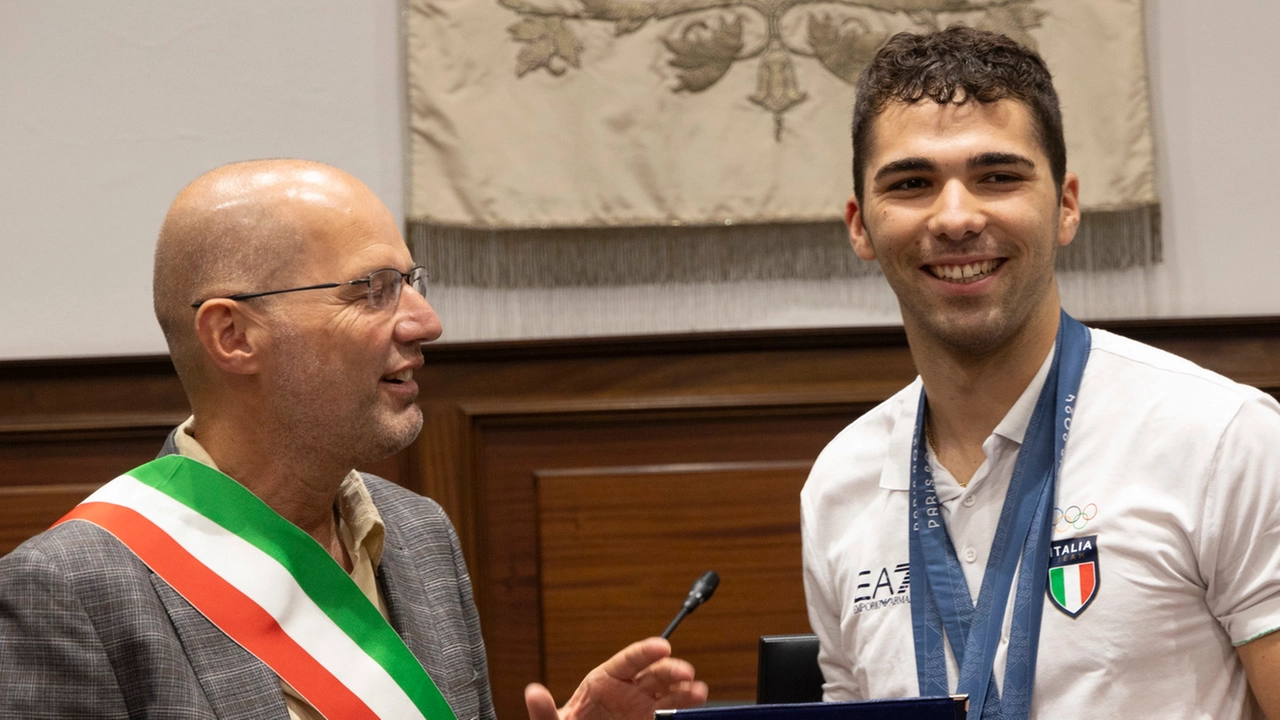 Filippo Macchi medaglia olimpica argento olimpiadi di Parigi (Foto Enrico Mattia Del Punta)