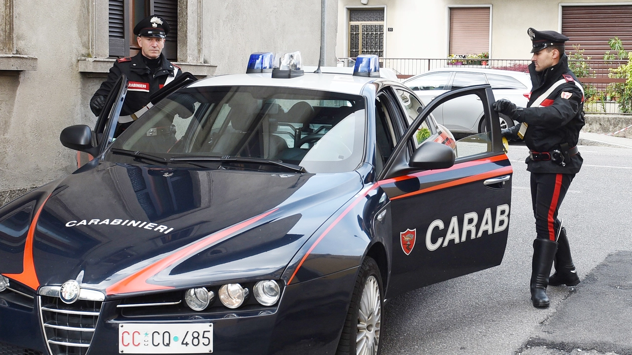 L'intervento dei carabinieri