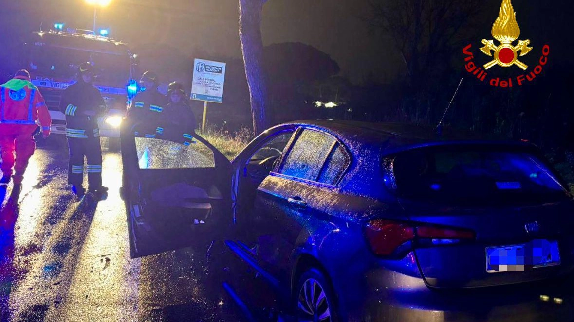 L'auto coinvolta nello scontro