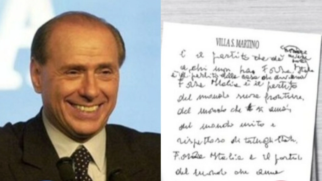Silvio Berlusconi e il suo ultimo scritto 