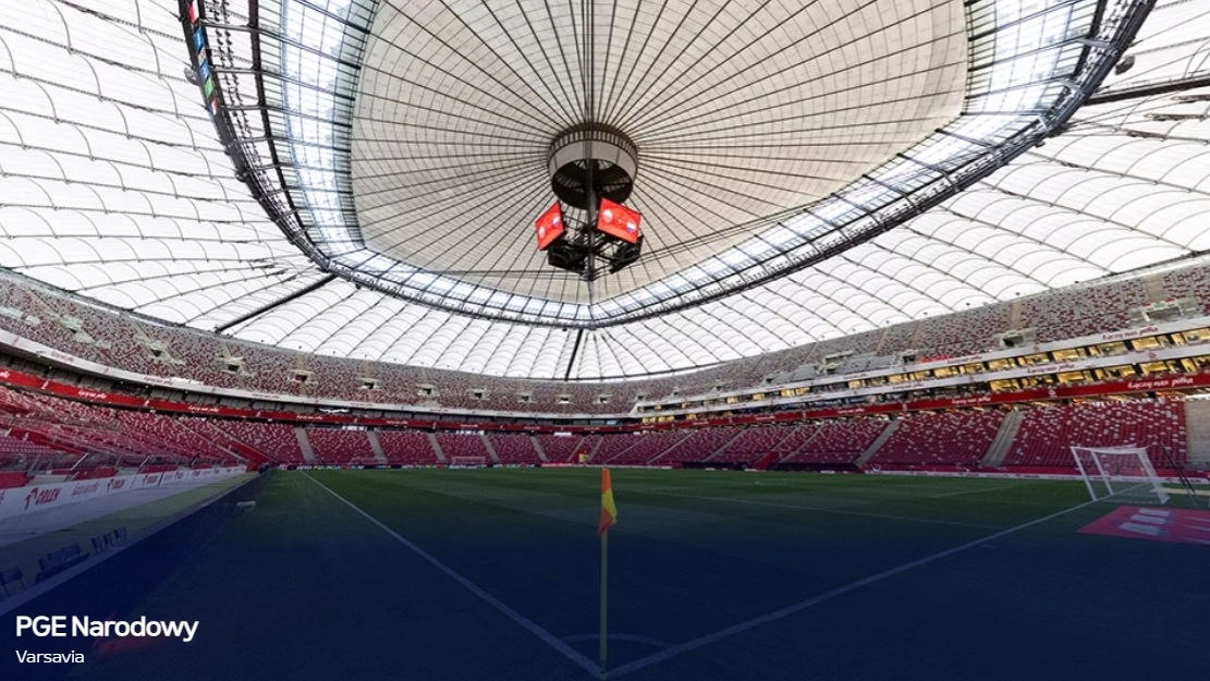 Lo stadio di Varsavia PGE Narodowy (dal sito della Uefa)